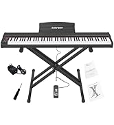 Amazon | KIMFBAY 電子ピアノ 88鍵盤 卓上 木製 電子 ピアノ 88